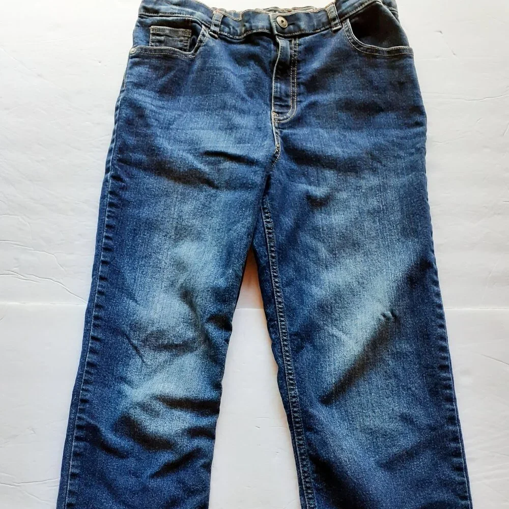 Oshkosh Boys Jeans Dark Wash Classic Adjustable Waist Size 14